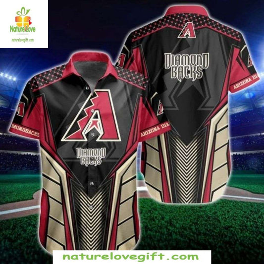 MLB Hawaiian Shirt Black Diamondback Elegance Baseball Apparel