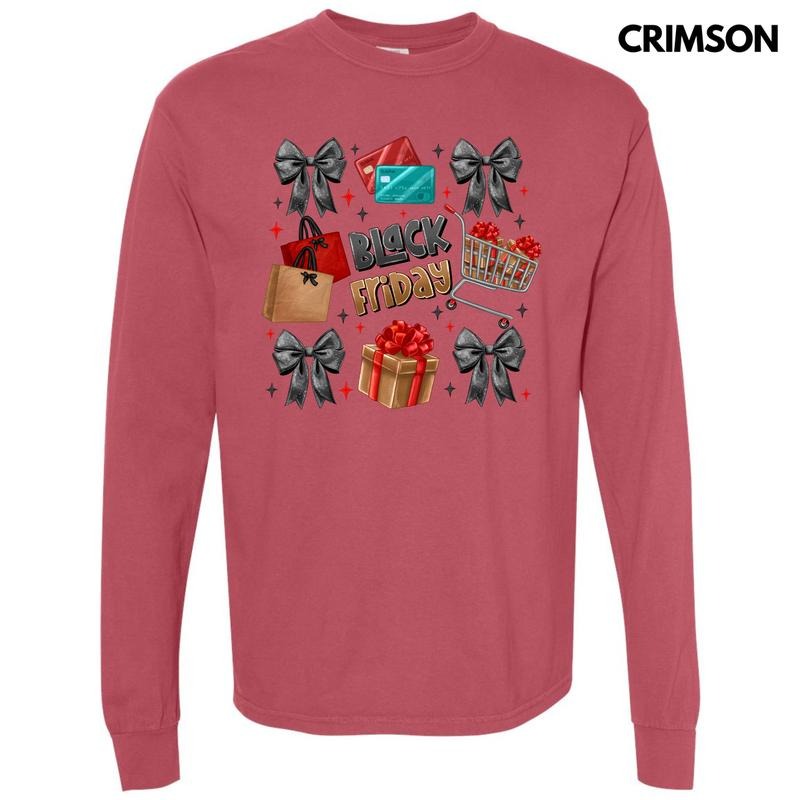 Black Friday Collage Long Sleeve Comfort Colors T-Shirt 'NLB' Hoodie, Sweatshirt | InkThreadWorks.com