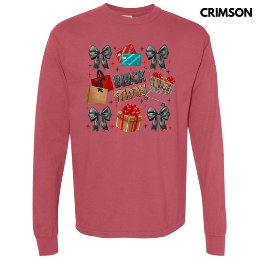 Black Friday Collage Long Sleeve Comfort Colors T-Shirt 'NLB' Hoodie, Sweatshirt | InkThreadWorks.com