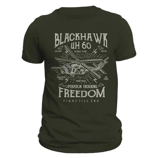Black Hawk Air Force Military Support Men's T-Shirt Hoodie, Sweatshirt | InkThreadWorks.com
