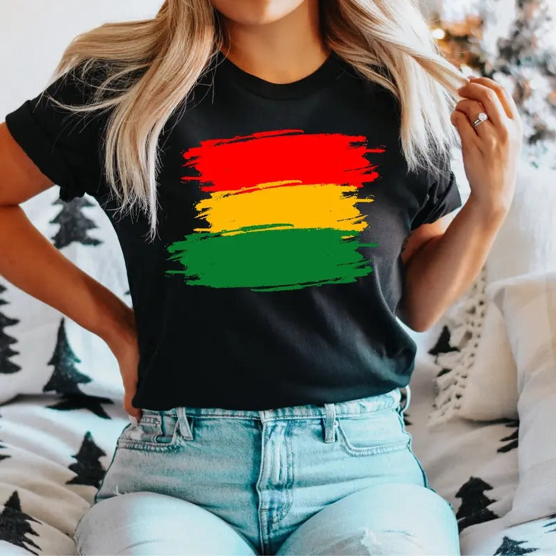 Black History Flag T-Shirt, Black History Awareness Shirt, Proud Of Black History Tee, Black Pride Tee, Black...