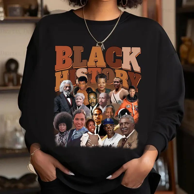 Black History Month Characters Bootleg Style Sweater, Black History Shirt, Black History Month, African American, Juneteenth Tee