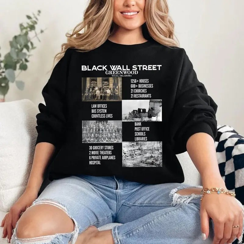 Black History Month Tshirt Sweatshirt, I Am Black History Sweatshirt, African American, Black Wall Streett Shirt, Unisex Sweater Pullover Tee