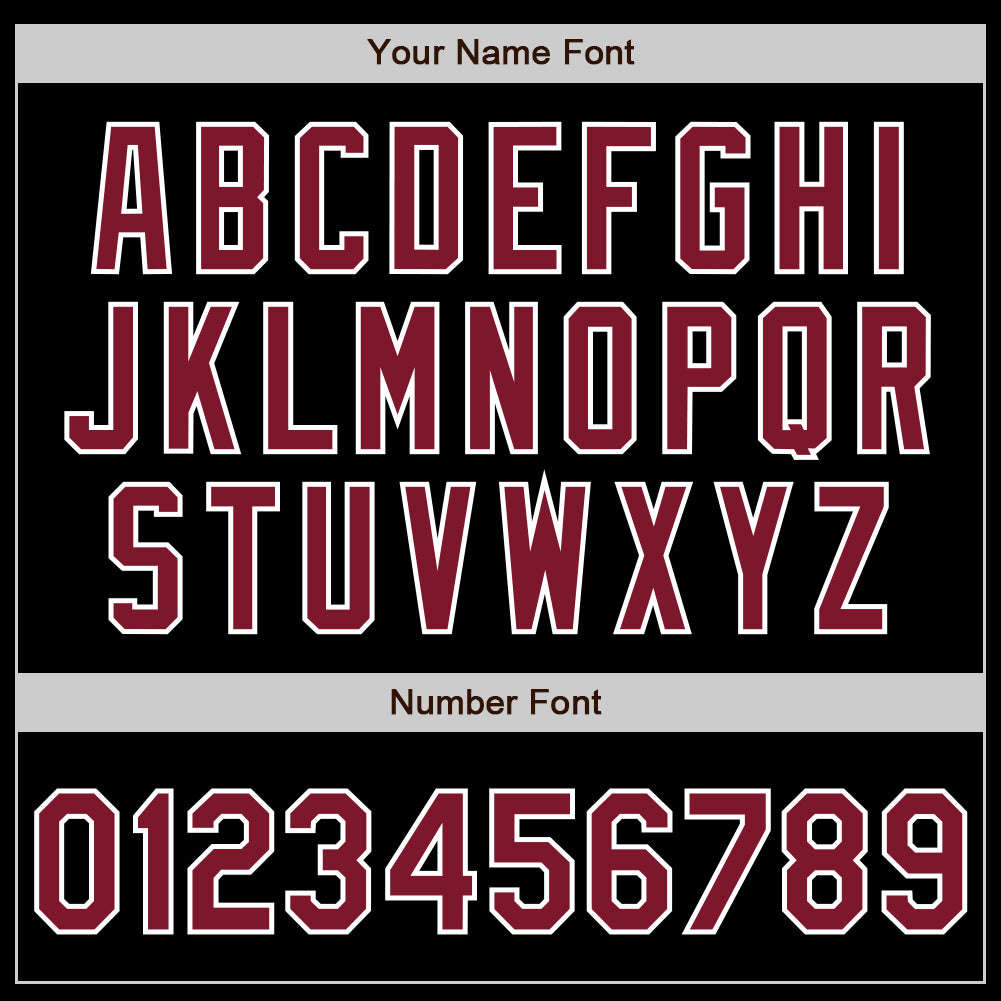 Custom Black Crimson-White Authentic Baseball Jersey