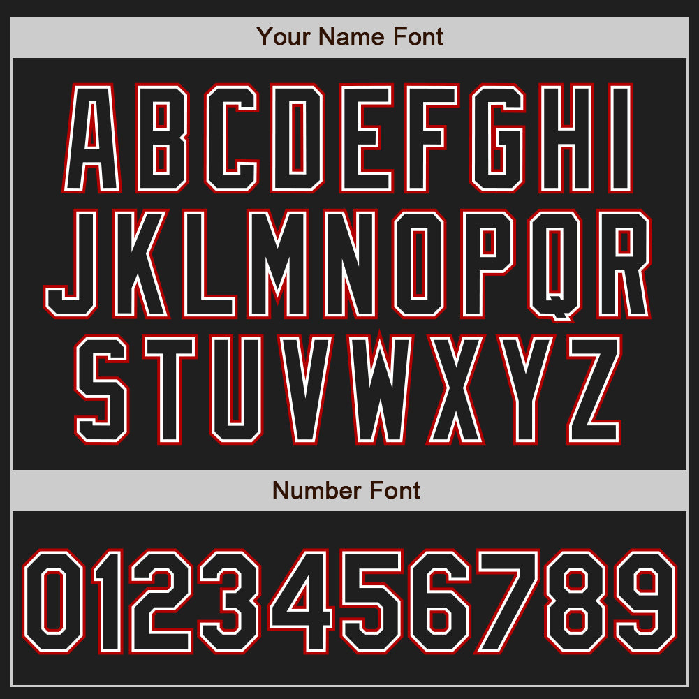 Custom Black Red Pinstripe Black Authentic Baseball Jersey