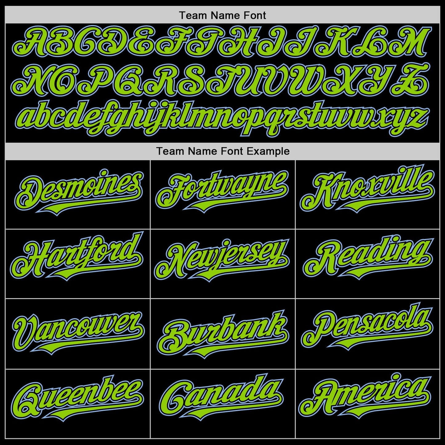 Custom Black Neon Green Pinstripe Light Blue Authentic Sleeveless Baseball Jersey