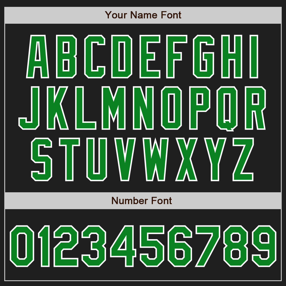 Custom Black Grass Green-White Authentic Baseball Jersey