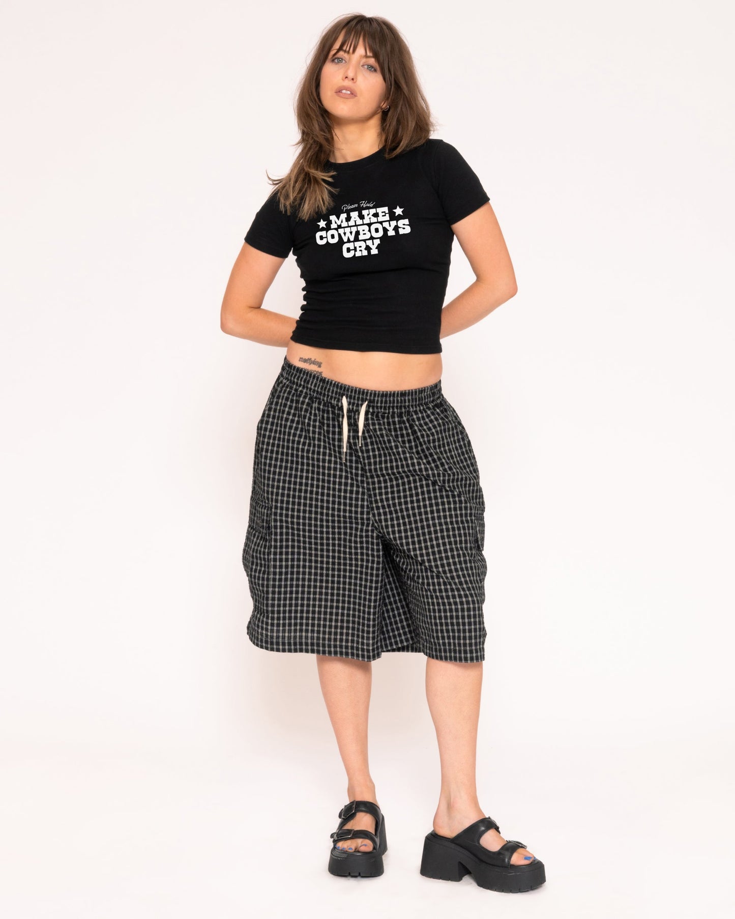 Make Cowboys Cry Longline Baby Tee
