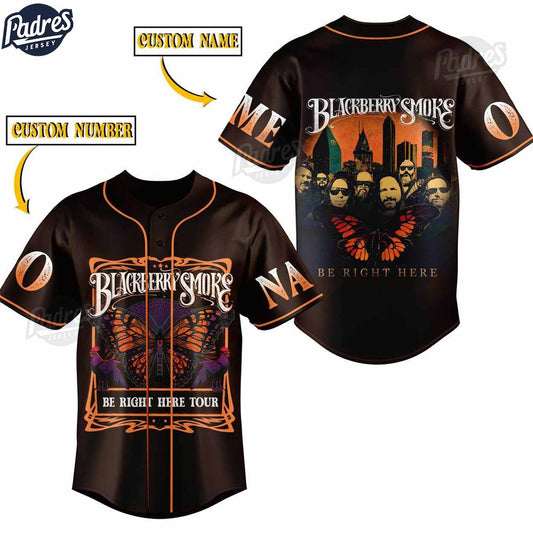 Blackberry Smoke band Be Right Here Tour 2024 Custom Baseball Jersey Shirt - Padres Jersey Oasis: Elevate Your Baseball Style Game