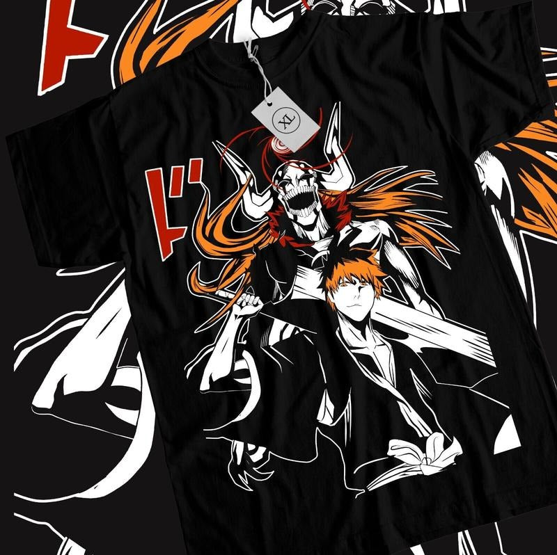 Bleach Ichigo Kurosaki T-Shirt S-4XL Manga Strip Horror Shonen Jump Shirt Tee Tshirt S-4XL Hoodie, Sweatshirt