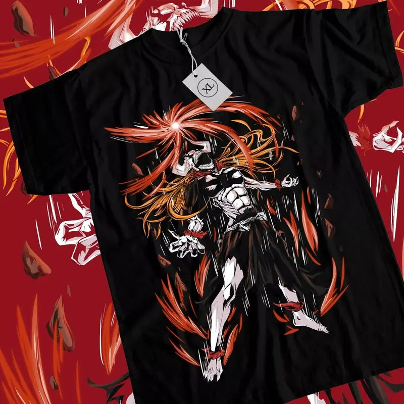 Bleach Ichigo Kurosaki T-shirt Manga Strip Horror Anime Gift Shirt Tee All Size Hoodie, Sweatshirt | InkThreadWorks.com
