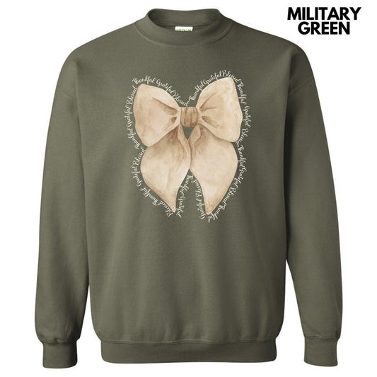 Blessed Beige Bow Sweatshirt 'NLB' T-Shirts, Hoodie | InkThreadWorks.com