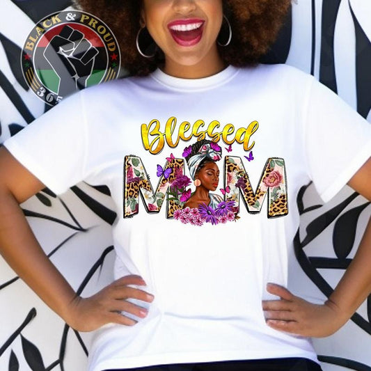 Blessed Mom Shirt, Melanin MOM T-shirt, Black Mama Tees, African American Woman Black Love Tee, Black Girl Magic Shirt, Gift for Her, Mothers day Gift