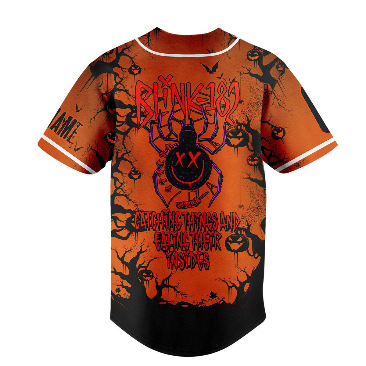 Blink 182 Catching Things And Eating Their Insides Halloween Personalized Baseball Jersey