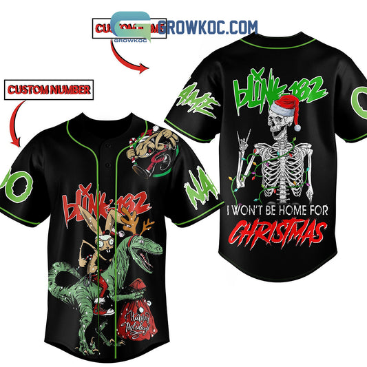 Blink 182 I Won’t Be Home For Christmas Personalized Baseball Jersey