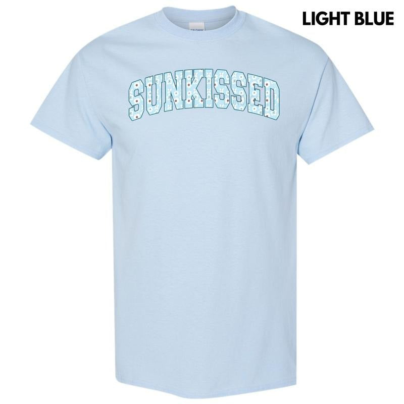 Blue Blossom Sunkissed Gildan Short Sleeve T-Shirt Hoodie, Sweatshirt | InkThreadWorks.com