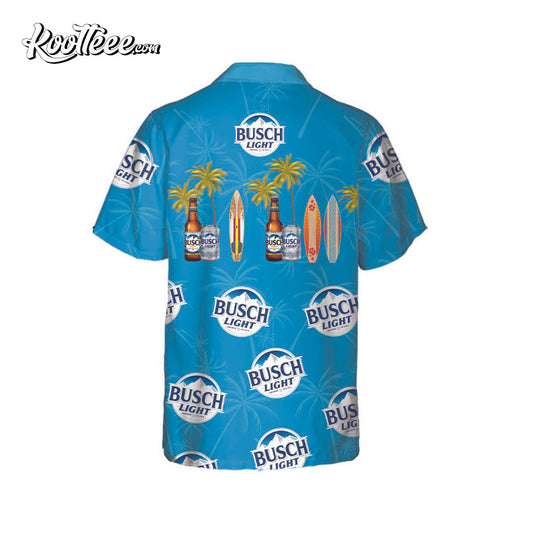 Blue Busch Light All Over Print 3D Hawaiian Shirt