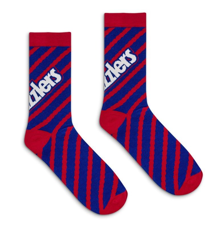 Twizzlers Retro Candy Logo Striped Crew Socks - Red/Blue T-Shirts, Hoodie, Sweatshirt | InkThreadWorks.com