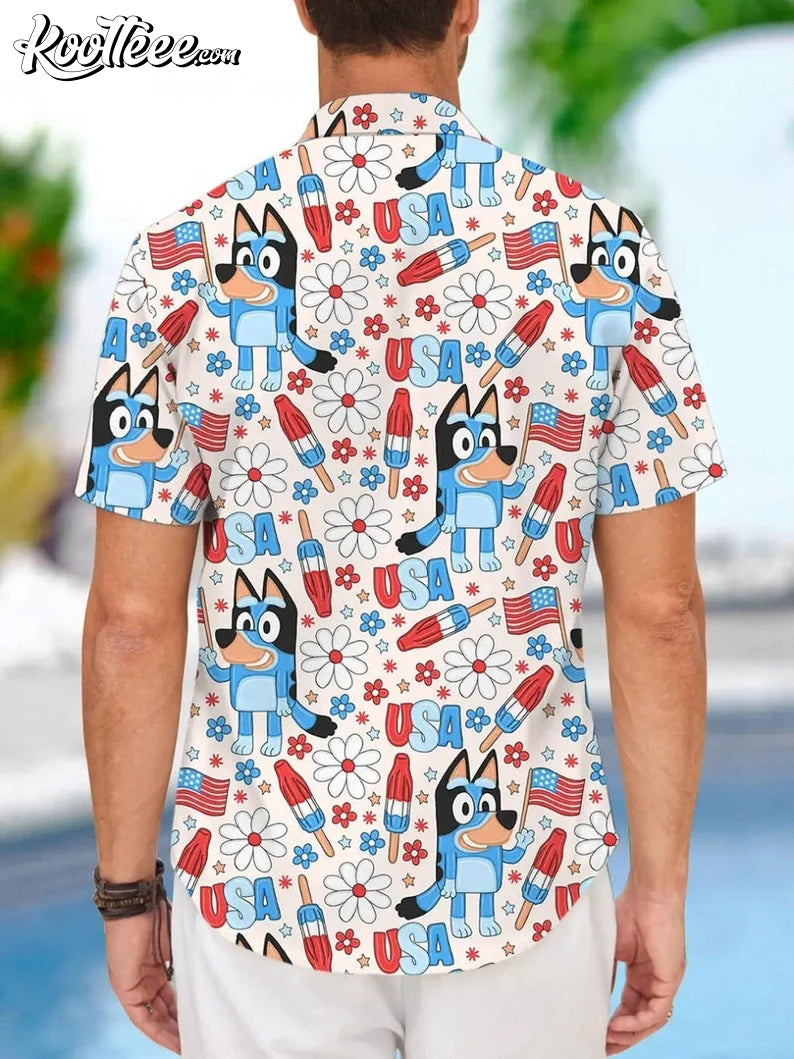Bluey 4th Of July Hawaiian Shirt #2