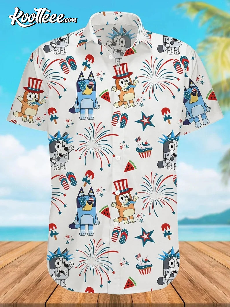 Bluey 4th Of July Hawaiian Shirt