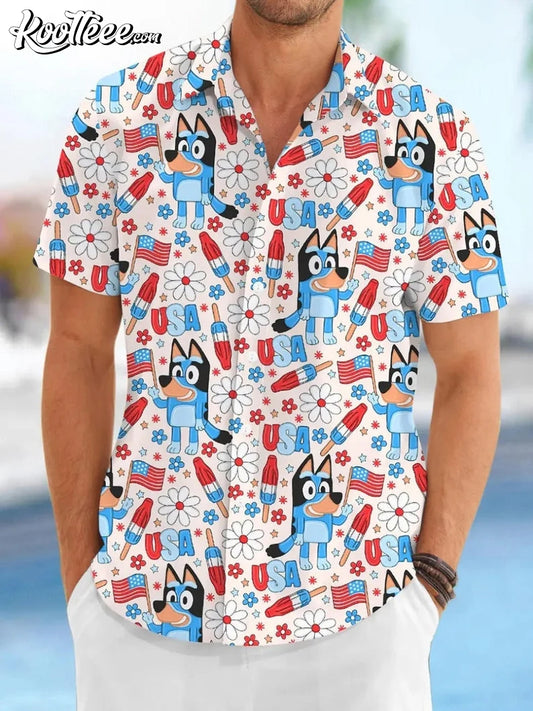 Bluey 4th Of July Hawaiian Shirt #2