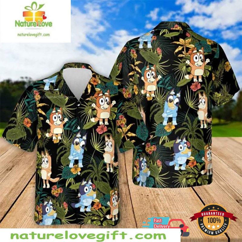 Bluey and Bingo Hawaiian Shirt for Bluey Lover Gift