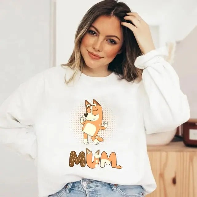 Bluey Bingo Mom Family Sweatshirt T Shirt Hoodie | InkThreadWorks.com