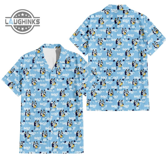 Bluey Hawaiian Shirt Mens Bluey Bandit Hawaiian Shirt Bluey Hawaiian Shirt Dad Bluey Hawaiian Shirt And Shorts Best Bluey Shirt