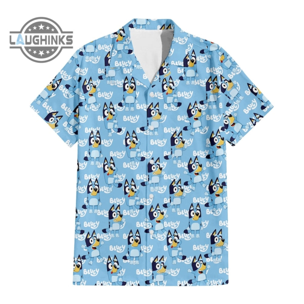 Bluey Hawaiian Shirt Mens Bluey Bandit Hawaiian Shirt Bluey Hawaiian Shirt Dad Bluey Hawaiian Shirt And Shorts Best Bluey Shirt