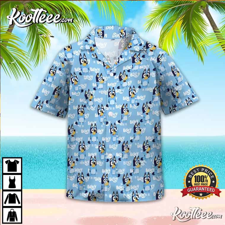 Bluey Mum Family Characters Birthday Hawaiian Shirt