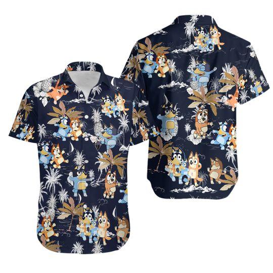 Bluey dad hawaiian shirt gift for family and friend 2708358