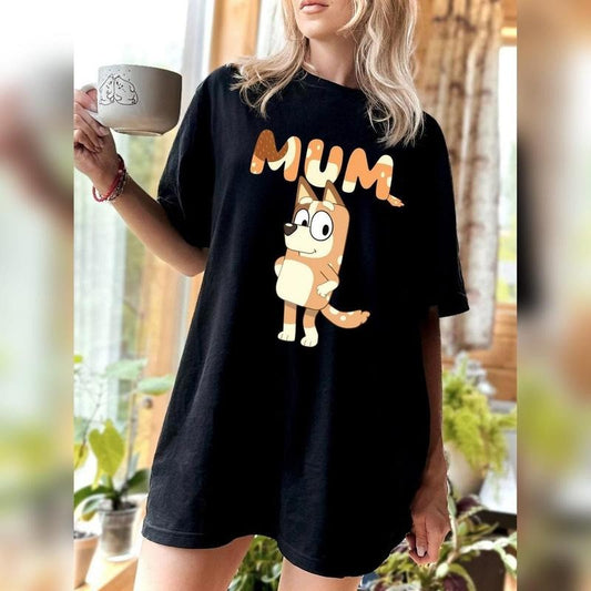 Blueyes Mom T-Shirt DRG, Family T-Shirt DRG, Retro Chilli Heeler T-Shirt DRG, Mum Birthday Party T-Shirts Chilli Mum...