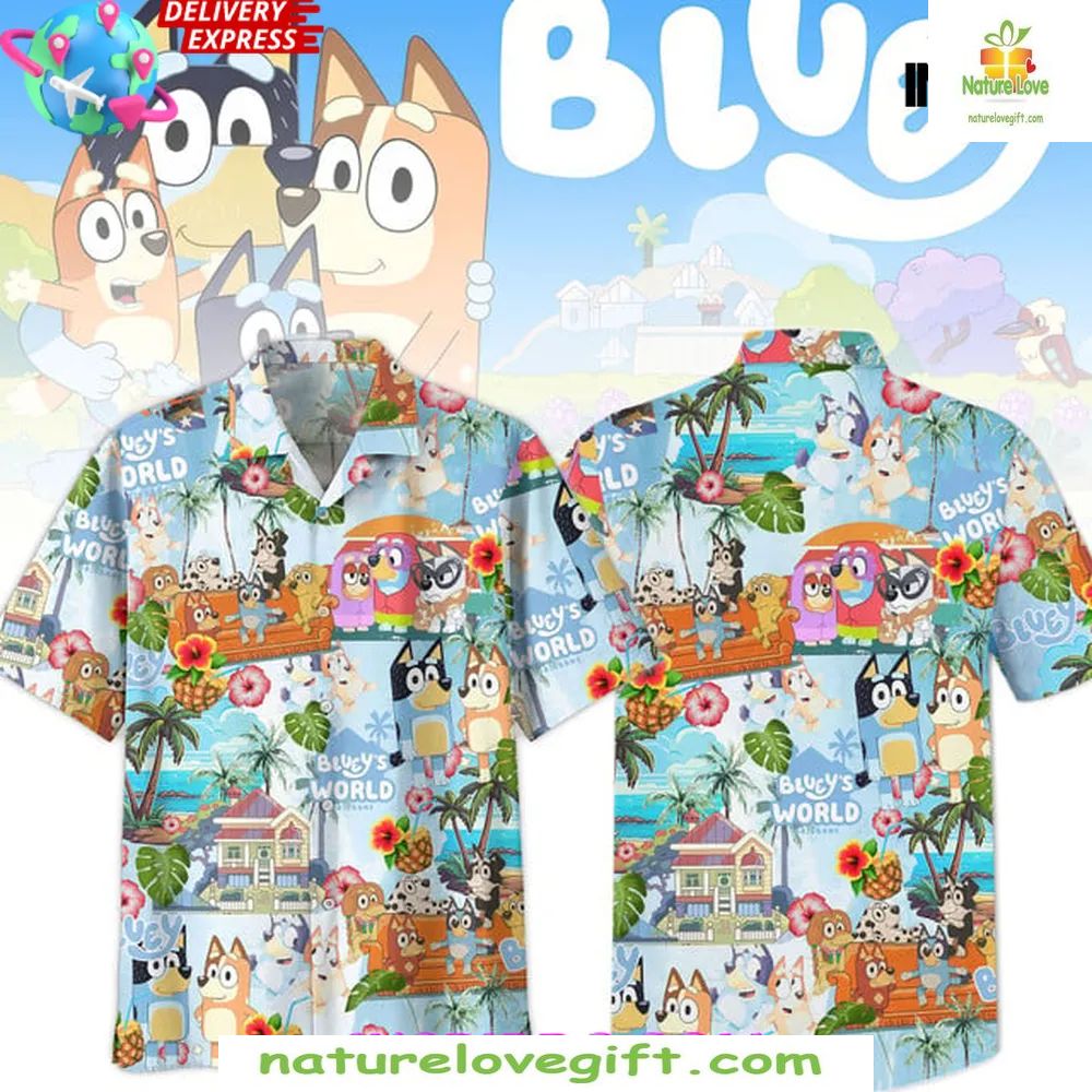 Bluey Tropical Hawaiian Shirt for Kids