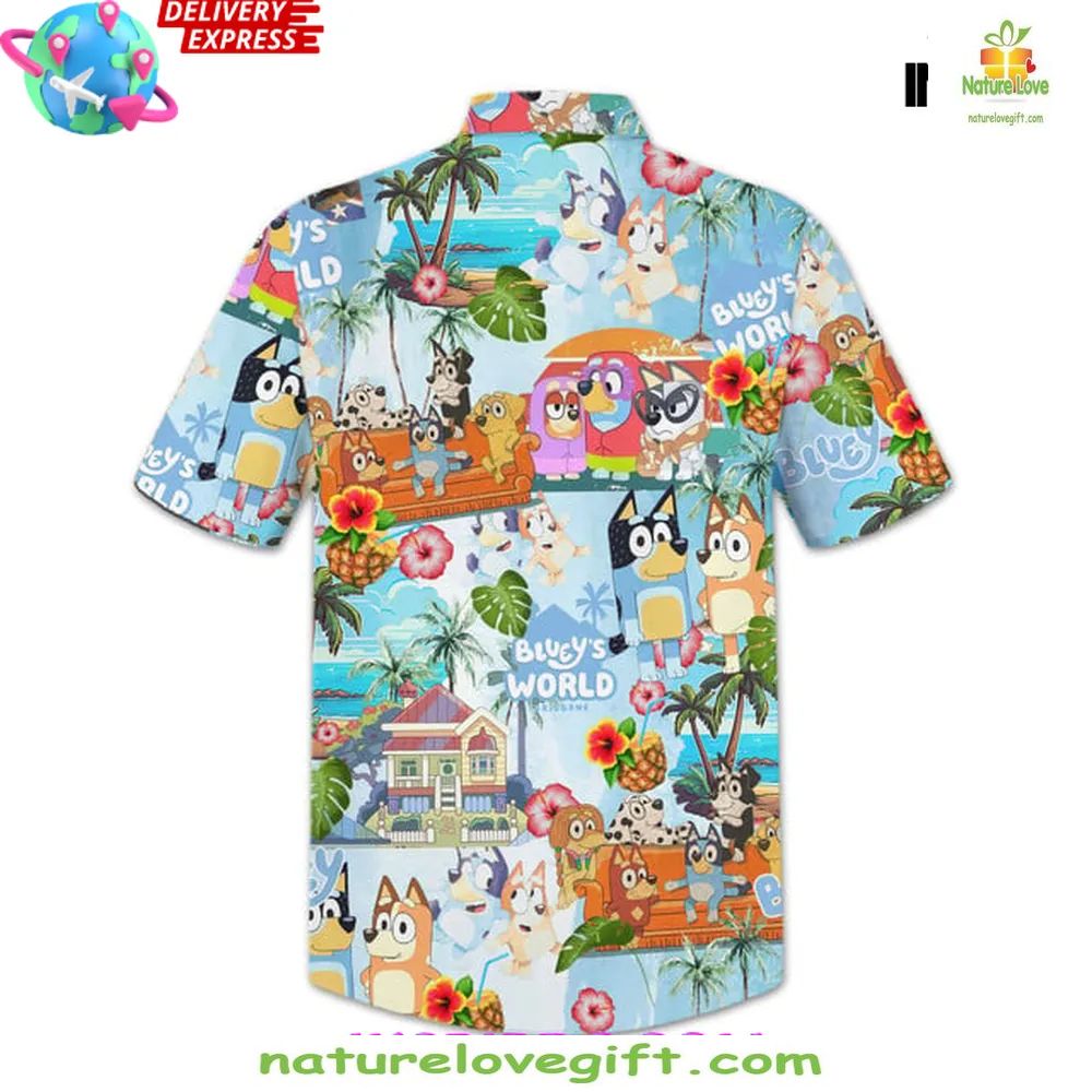 Bluey Tropical Hawaiian Shirt for Kids