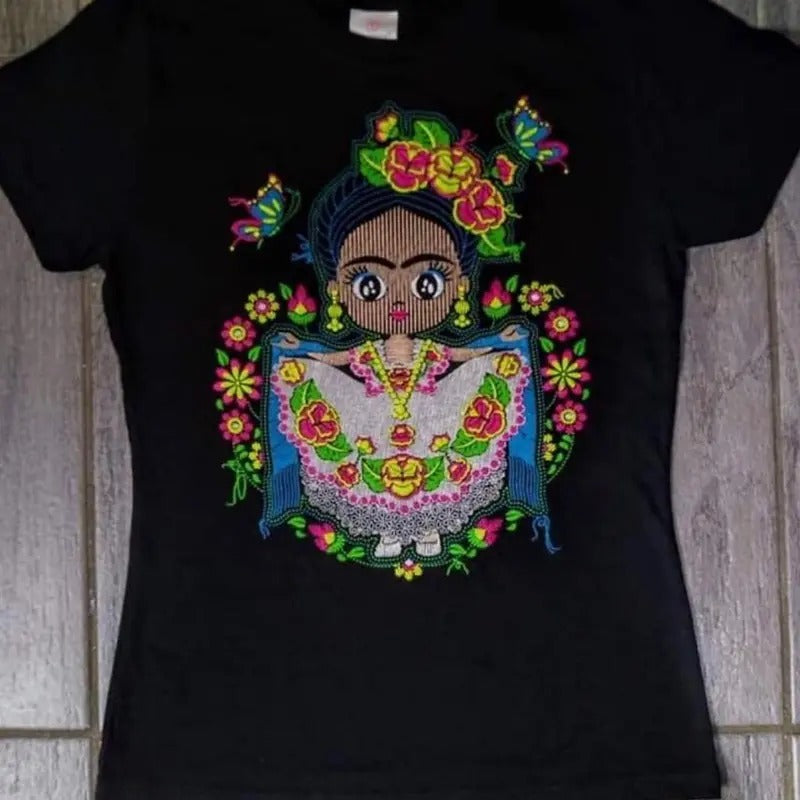 Blusa exclusiva para dama Cotton Black T-Shirts, Hoodie, Sweatshirt | InkThreadWorks.com