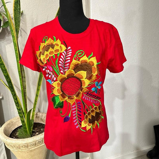Blusas para dama bordadas Cotton T-Shirts, Hoodie, Sweatshirt | InkThreadWorks.com