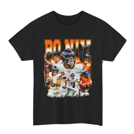 Bo Nix Shirt Funny Graphic Tee Vintage #D.Broncooss Football Merch Crew Neck, Size S- 3XL, Menswear Top, Womenswear Top Underwear Streetwear