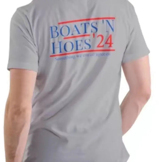 Boats and Hoes 2024 Unisex T-Shirt Cotton Casual Top with Red and Blue Print Hoodie, Sweatshirt | InkThreadWorks.com