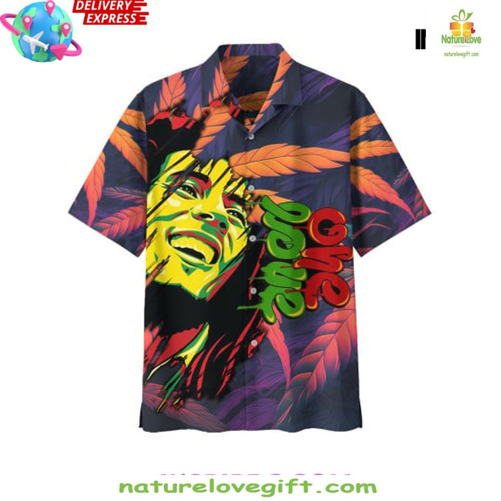 Bob Marley Hawaiian Shirt One Love One Heart Freedom