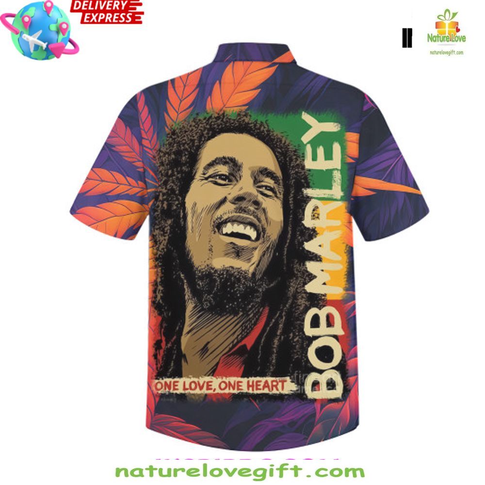 Bob Marley Hawaiian Shirt One Love One Heart Freedom