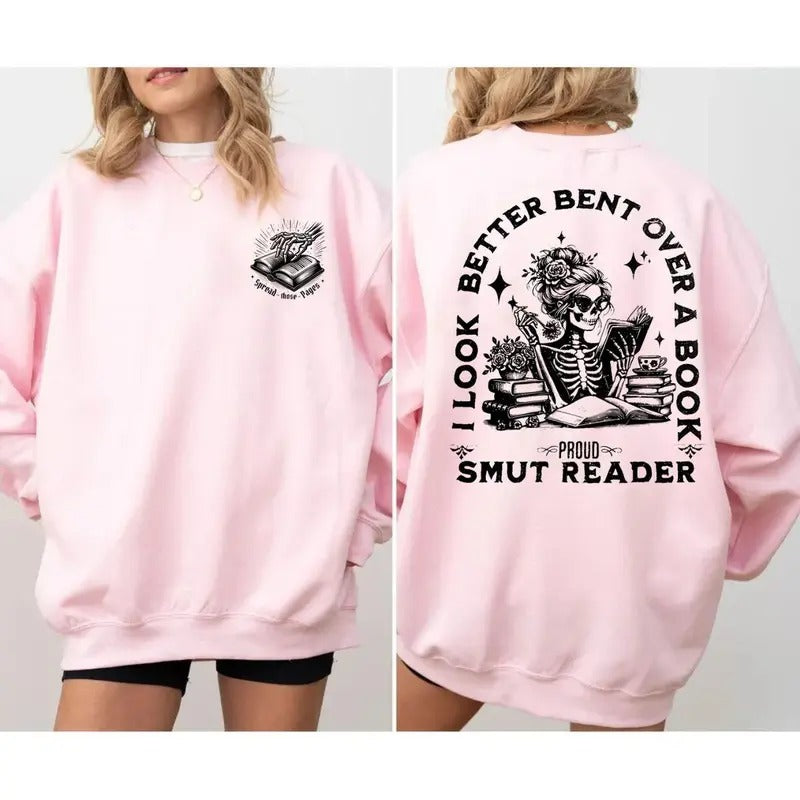 Bookish Shirt, I Look Better Bent Over A Book 2 Sided Shirt, Spicy Book Gift, Smut Reader, Book Lover, Bookworm Tee,...