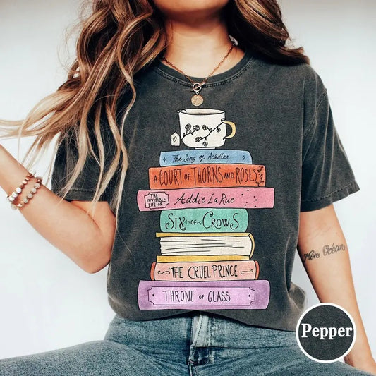 Bookish shirt, ACOTAR Velaris Merch, Six of Crow, A Court Of Thone and Roses, Throne Of Glass, Librarian Reading Shirt,...
