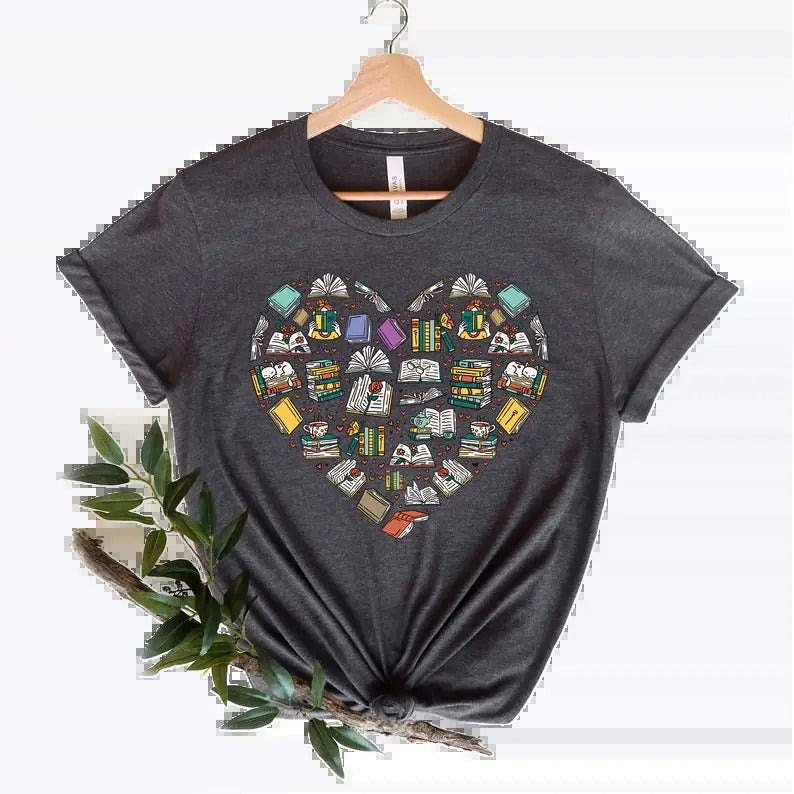 Books Heart shirts, dark romance shirts, Gift For Bookworms, Gift For Teachers, throne of glass book merch, acotar Casual...
