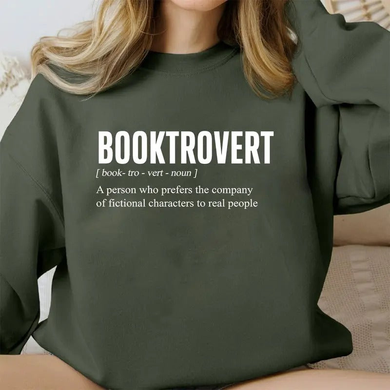Booktrovert Definition Sweatshirt, Funny Book Lover Sweatshirt, Teacher Sweatshirt, Librarian Sweatshirt, Reading Sweatshirt, Book Lover Gift