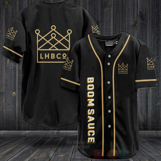 FASHION BoomSauce Baseball Jerseys Botton Shirt