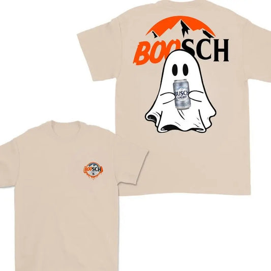 Boosch Light Boo Ghost Cute Halloween Double Sided T-shirt, Boosh Light Boo Ghost Shirt, Busch Light Halloween Shirt For...
