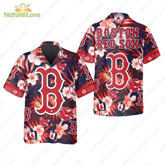 Boston Red Sox Hibiscus Tropical Floral MLB Hawaiian Shirt