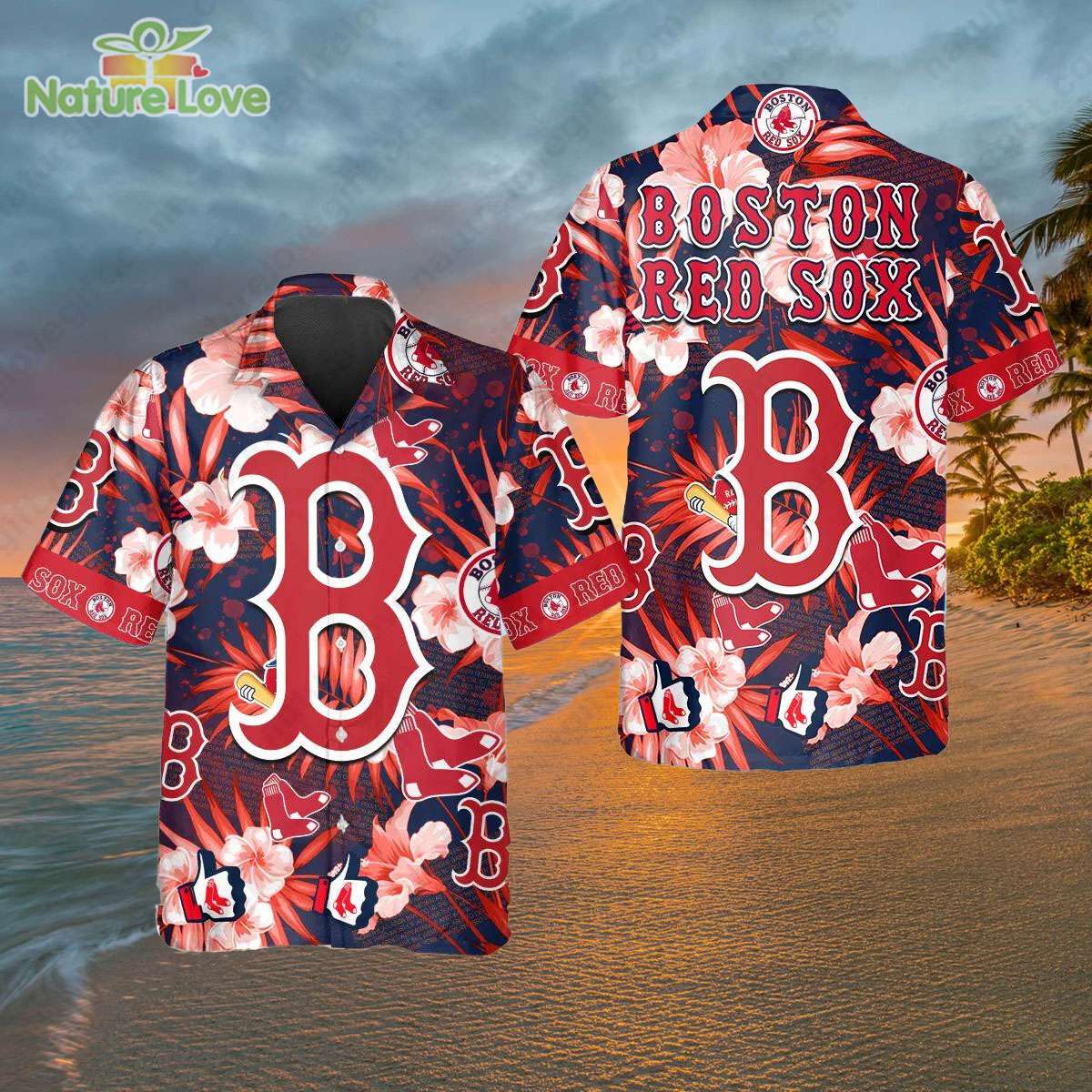 Boston Red Sox Hibiscus Tropical Floral MLB Hawaiian Shirt