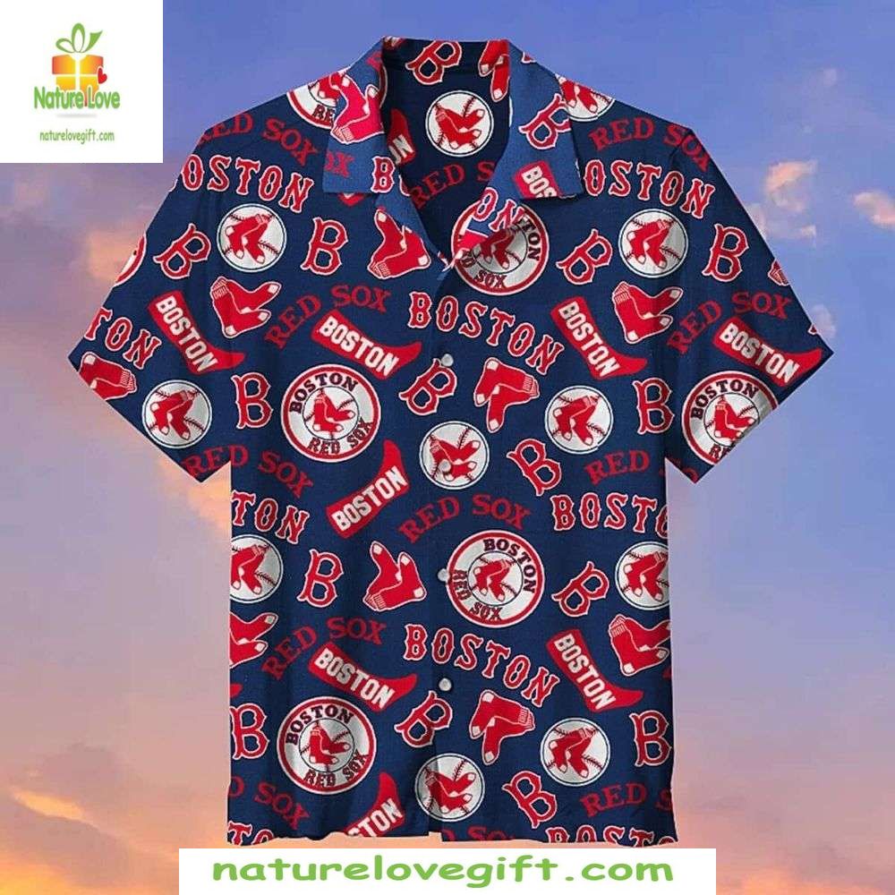 Boston Red Sox MLB Hawaiian Shirt Patriotic Baseball Apparel LBL66OYB
