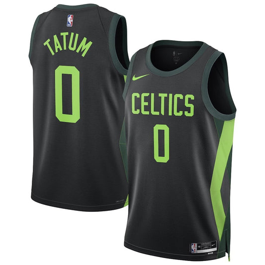 Boston Celtics #0 Jayson Tatum Unisex 202425 Swingman Player Jersey - City Edition - Black